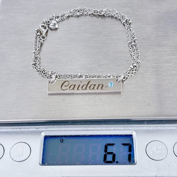 Vintage Sterling Silver 925 Caidan Nameplate Necklace 18"-20" - Picture 6 of 6